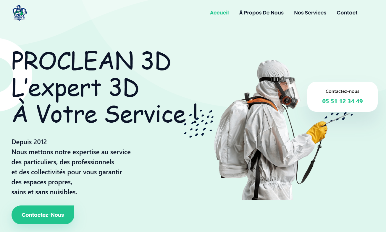 Site Web de profil de Services d’Hygiène 